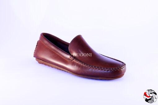 Mocassino liscio marrone </br> U147 Calzature uomo