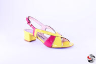 Sandalo Giallo&Fucsia </br> D610 Sandali bassi