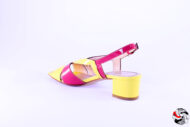 Sandalo Giallo&Fucsia </br> D610 Sandali bassi