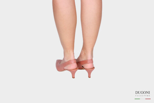 Slingback pelle rosa antico </br> D1375 Outlet