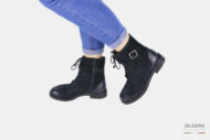 Anfibio wash nero </br> D1440 Scarpe donna