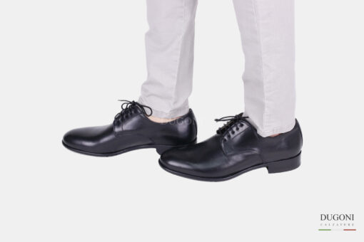 Derby nera liscia  – Brecos </br> U355 Calzature uomo